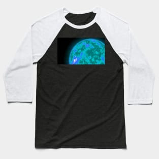 The Sun's Surface Close-Up - Light Blue Baseball T-Shirt